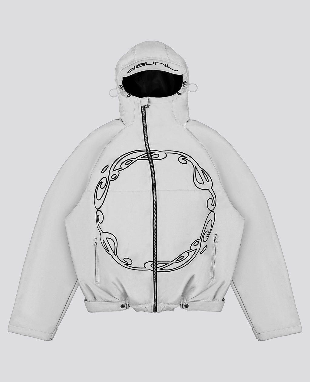 GREY WINDBREAKER JACKET