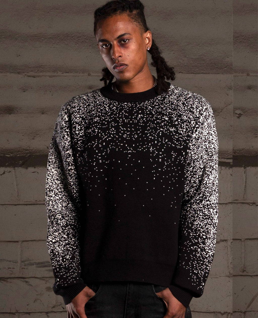 BLACK STARDUST KNIT